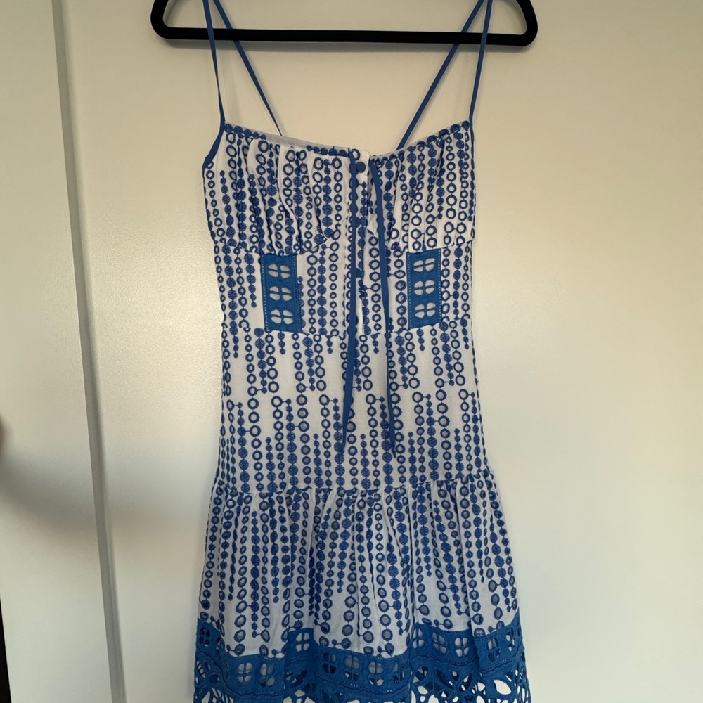 Charo Ruiz Cordoba Dress Indigo Blue/White